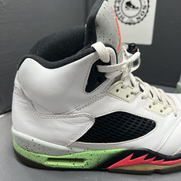 Nike Air Jordan Retro 5 V Poison Green 136027-115 Men's Size 9.5 Preowned - Picture 12 of 14